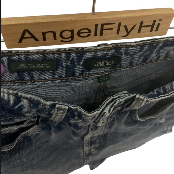 Denim Blue Distressed Women's Shorts - Picture 4 of 5